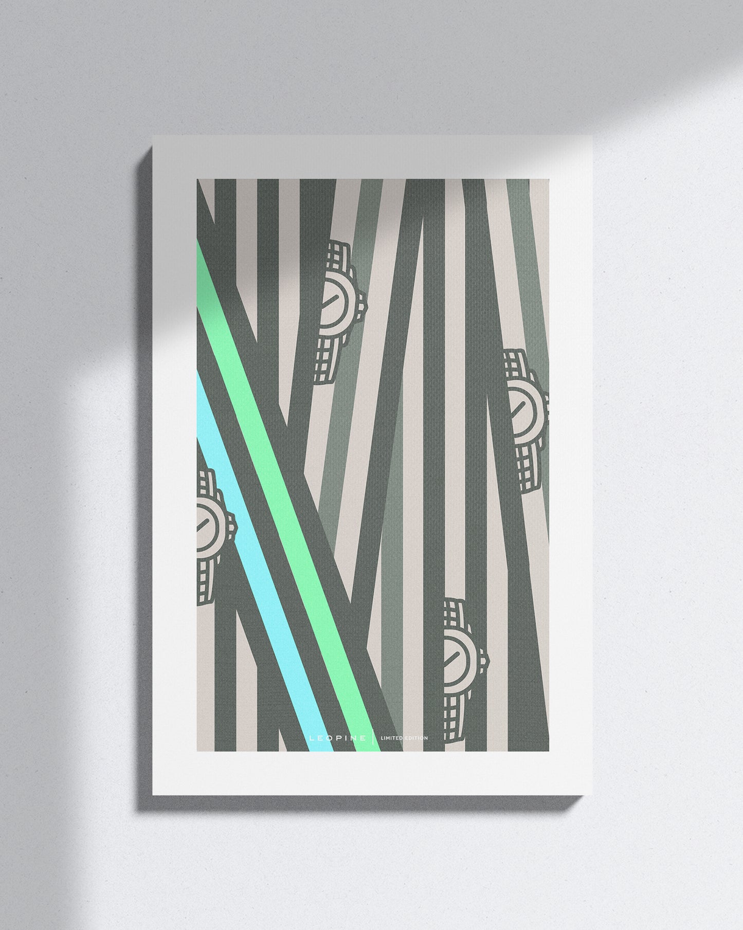 Aqua Stripes Canvas Art