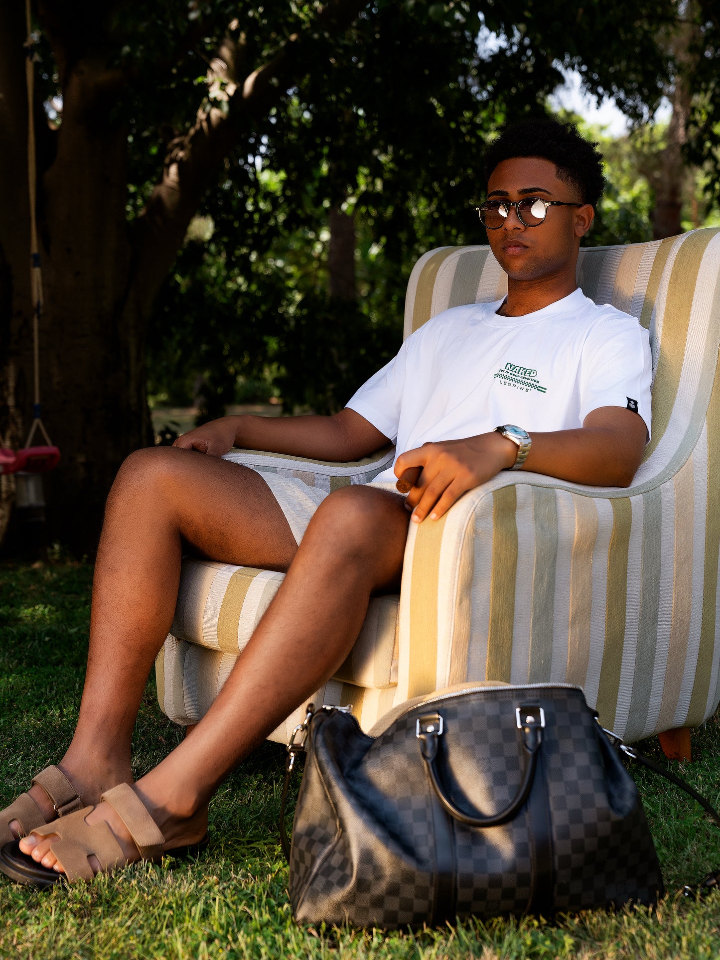"Naked" White T-Shirt