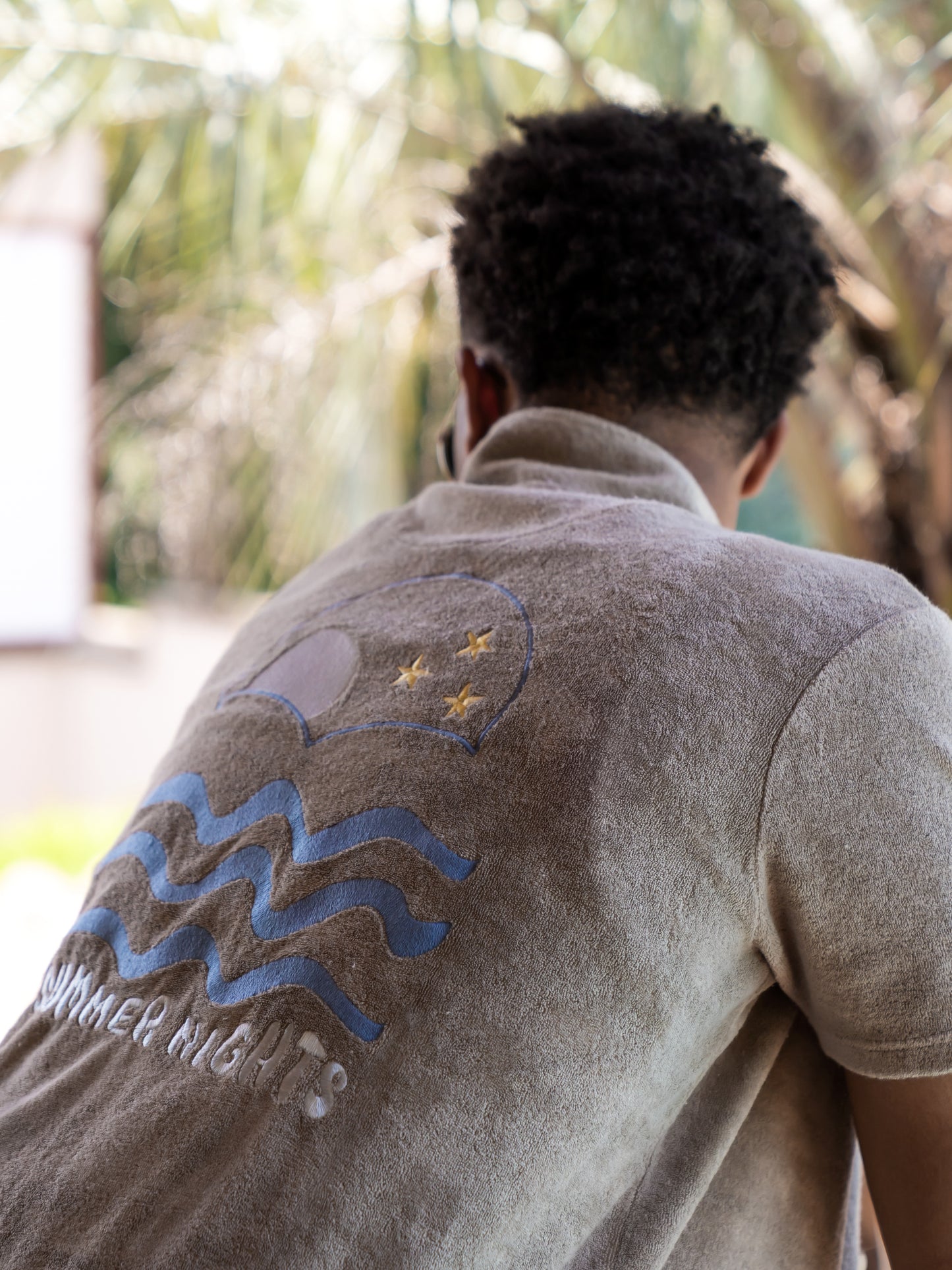 Moonphase French Terry Cuban Collar Shirt