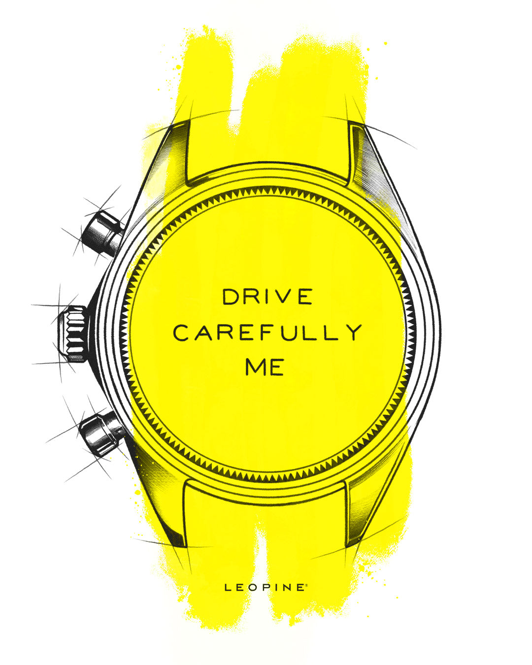 Newman White T-Shirt with Fluor Yellow Accents