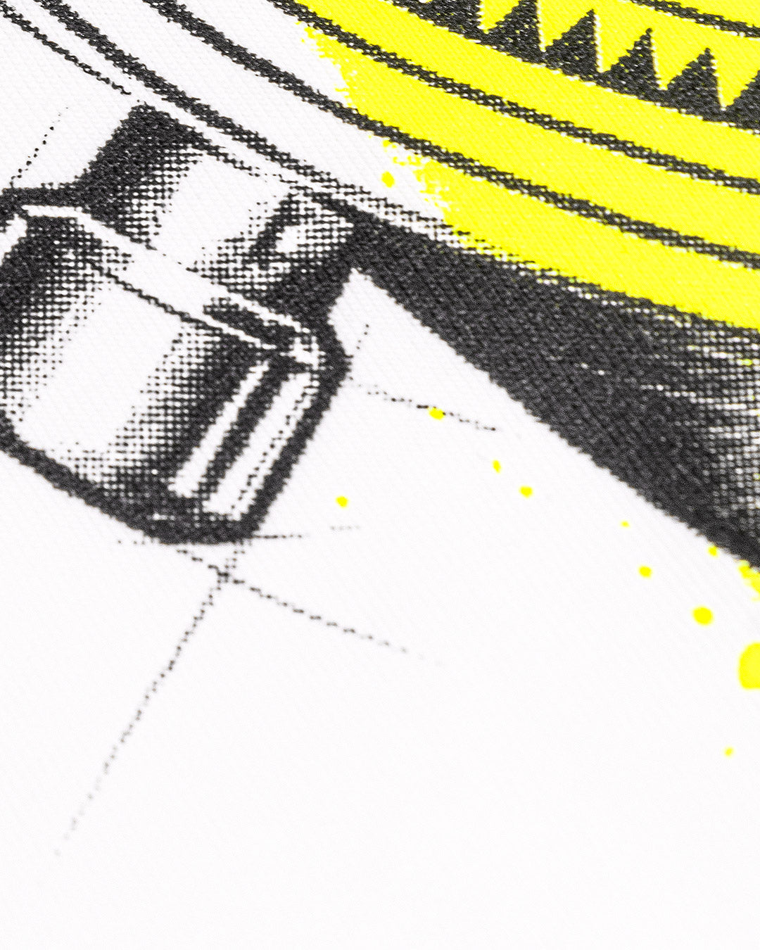 Newman White T-Shirt with Fluor Yellow Accents