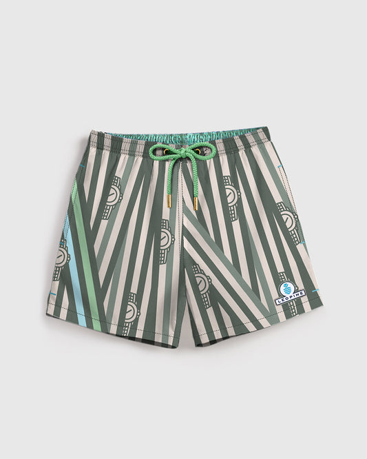Aqua Stripes Swim Shorts