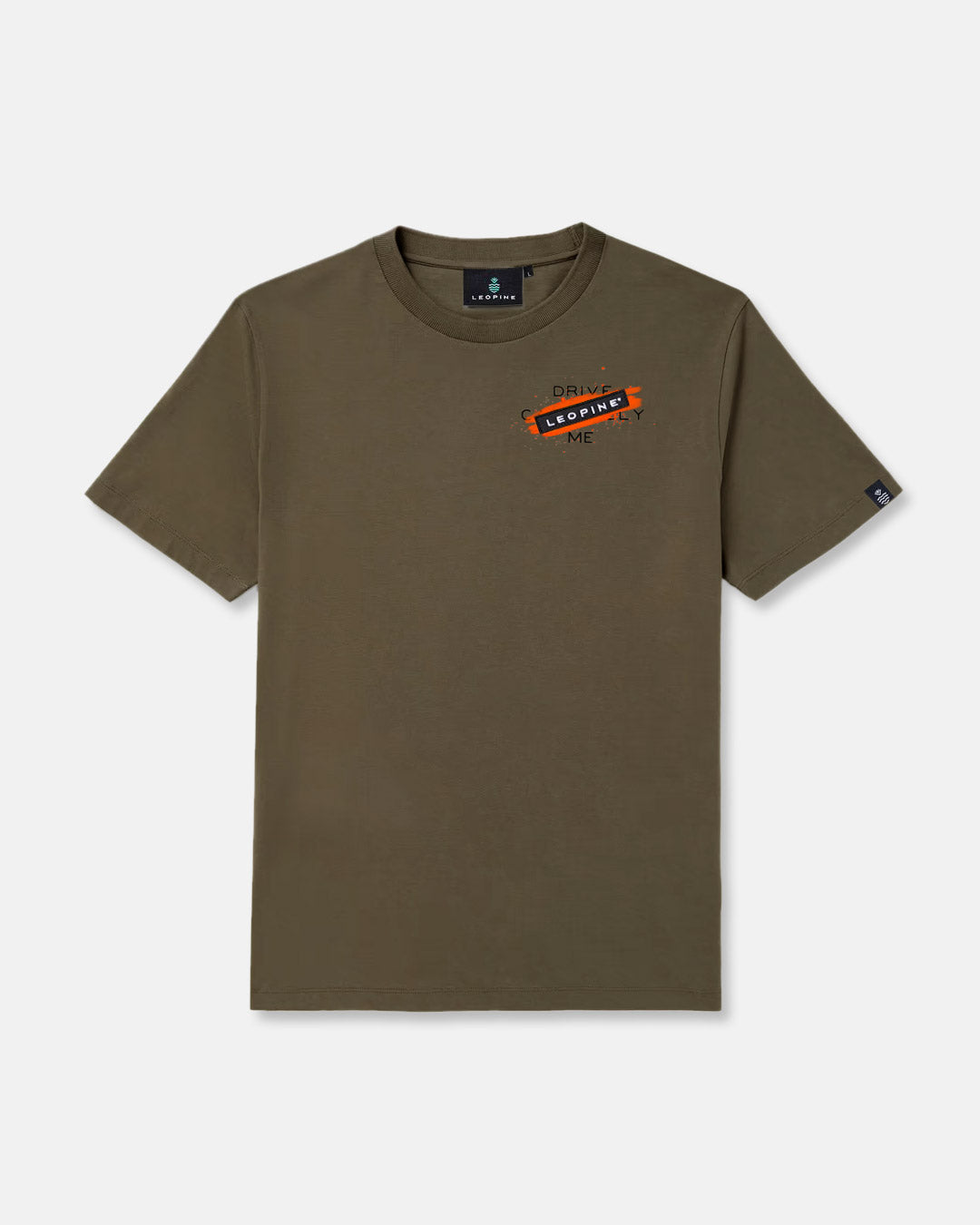 Newman Military Green T-Shirt with Fluor Orange Accents