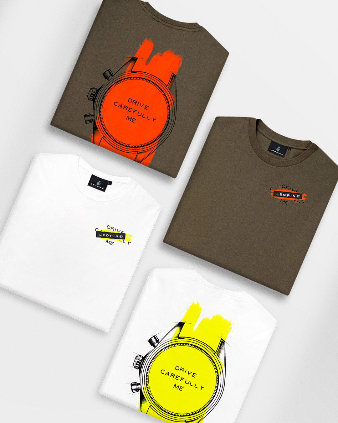 Newman Military Green T-Shirt with Fluor Orange Accents